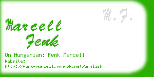 marcell fenk business card